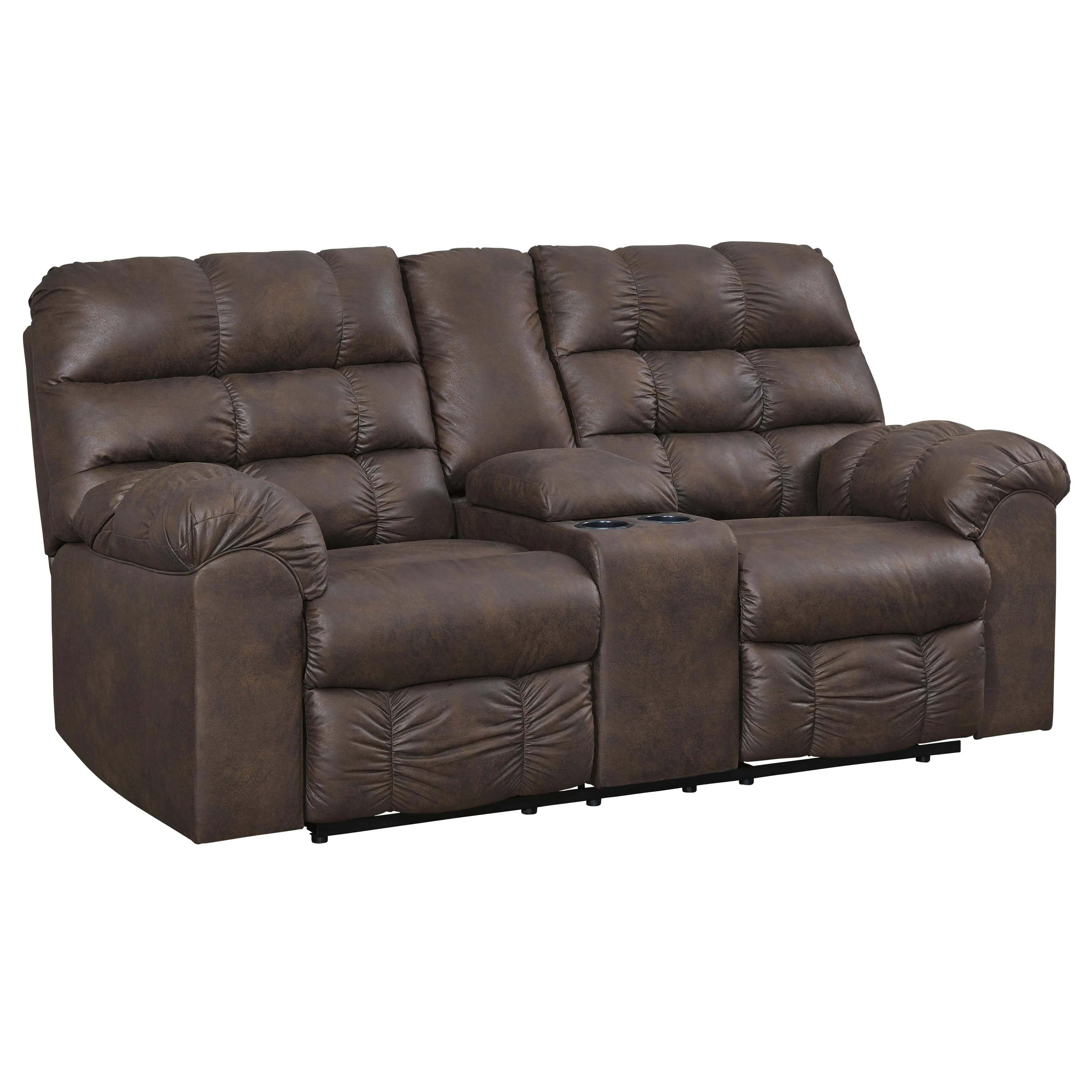 Ashley Derwin Reclining Loveseat with Console