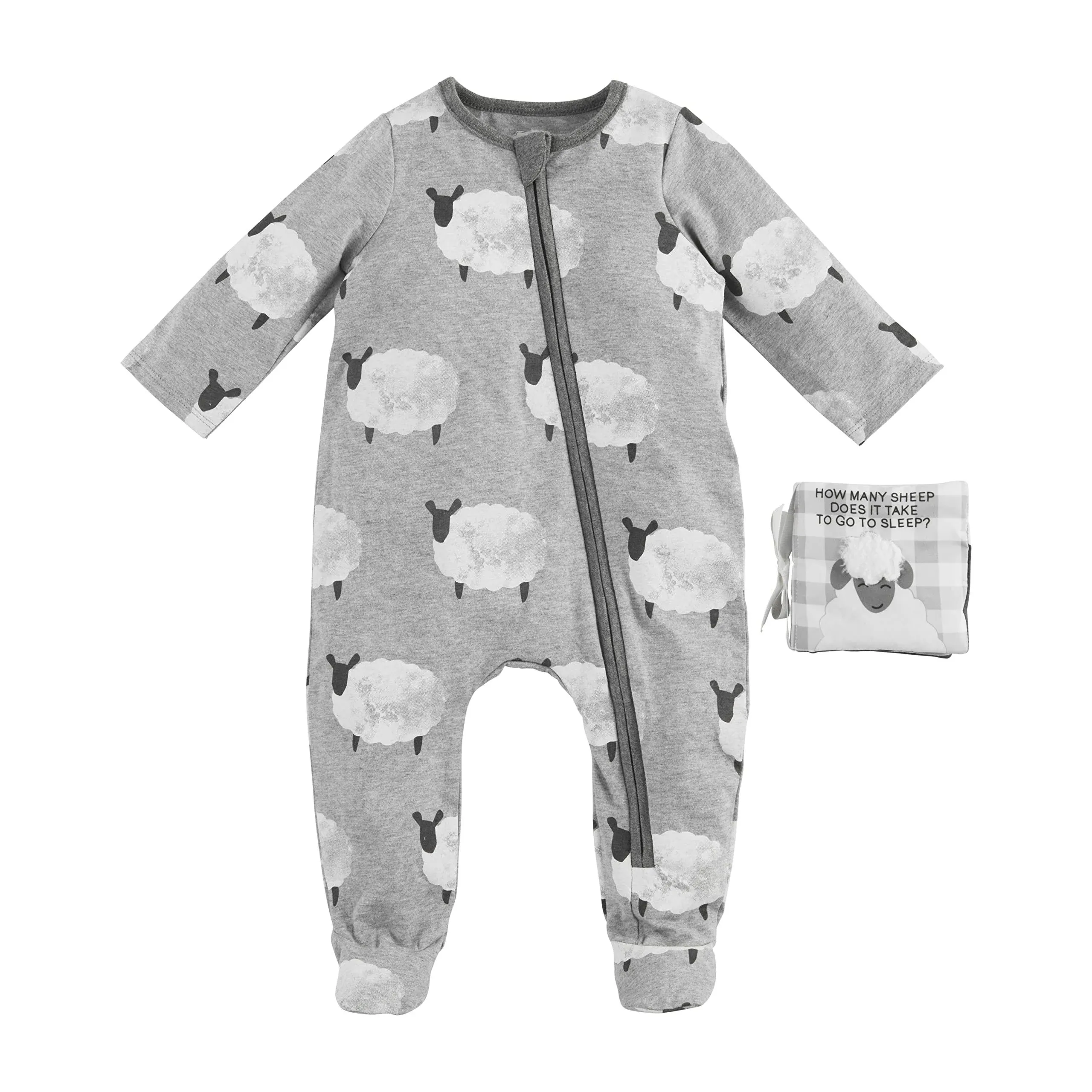 New Mud Pie SHEEP  SLEEPER + BOOK  Footed Unisex Boy Girl gift Newborn Easter