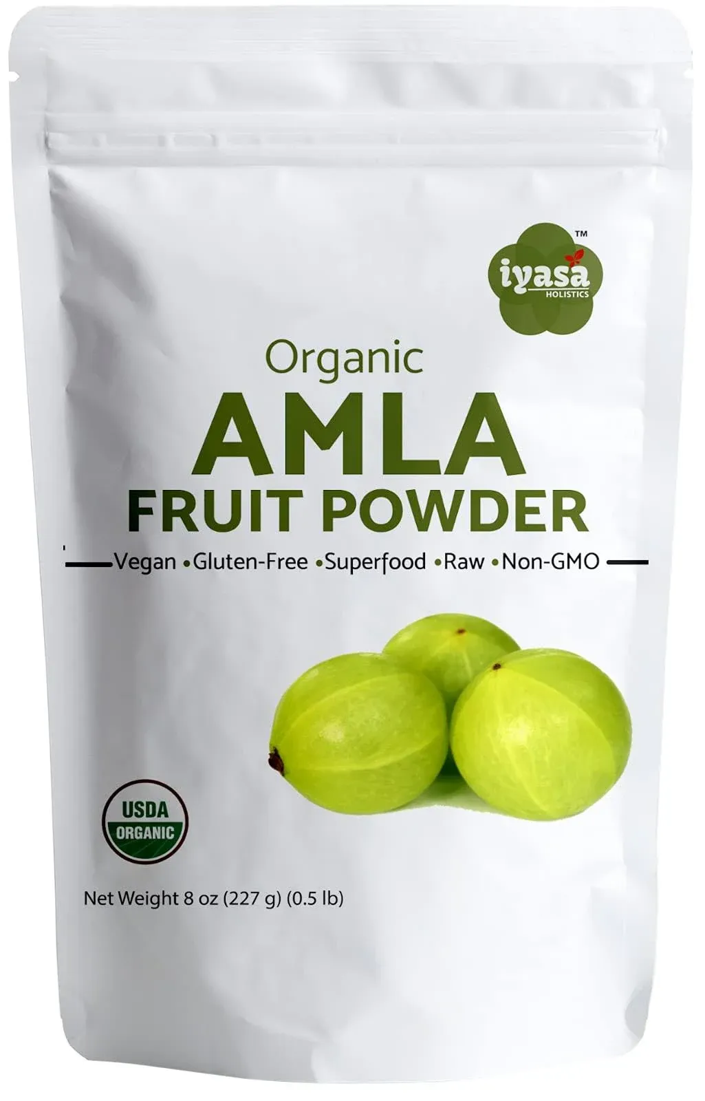 USDA Organic Amla Fruit Powder, Amalaki Berry Powder, 8 ounce/226 GM, Raw ...