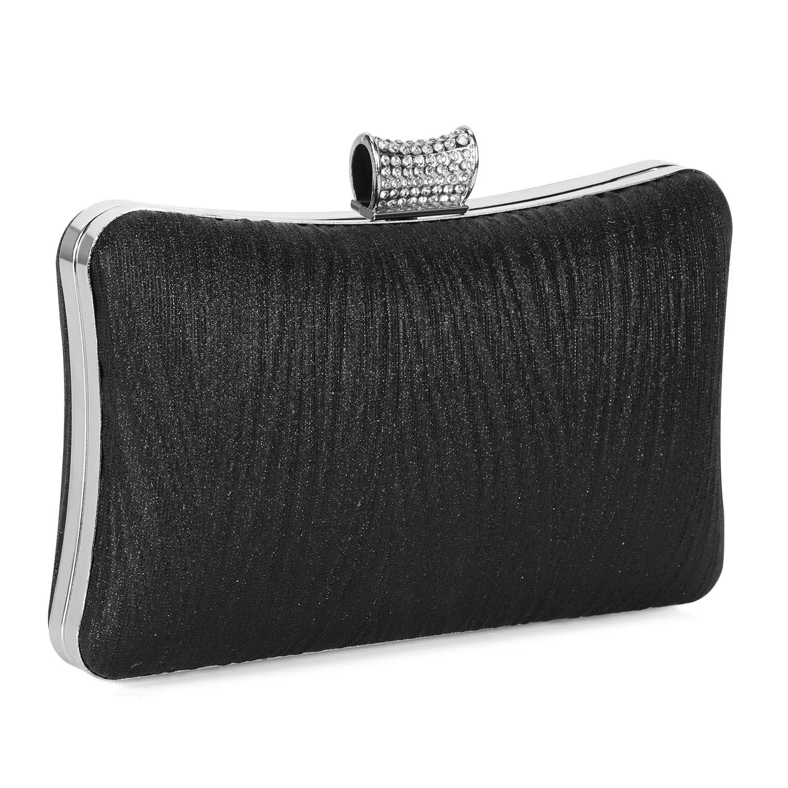 UBROSE Womens Glitter Clutch Evening Purse Sparkly Clutch Formal for Black