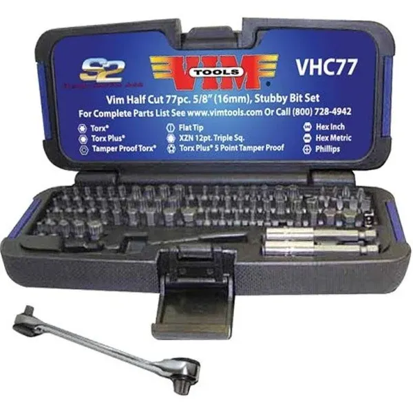 77 PC. Half Cut Set, Torx VHC77 VIM Tools VHC77 0 Metal