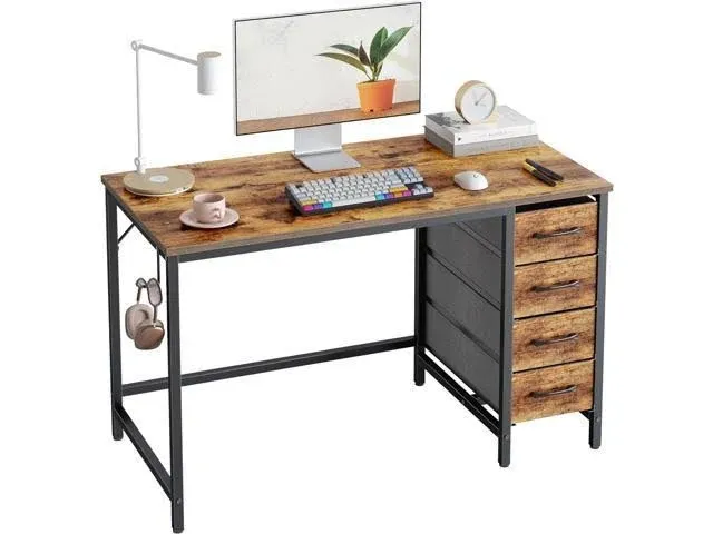 Cubicubi 40 inch Computer Desk with 4 Drawers, Home Office Small Desk with ...