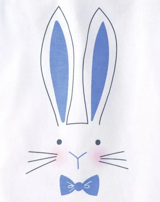 The Children's Place Baby and Toddler Boys Matching Family Easter Bunny Snug Fit Cotton Pajamas | Size 6T | Blue