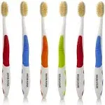 MOUTHWATCHERS Dr Plotkas Extra Soft Flossing Toothbrush Manual Soft Toothbrush for Adults, Ultra Clean Toothbrush, Good for Sensitive Teeth and Gums, Multicolor - 6 Pack