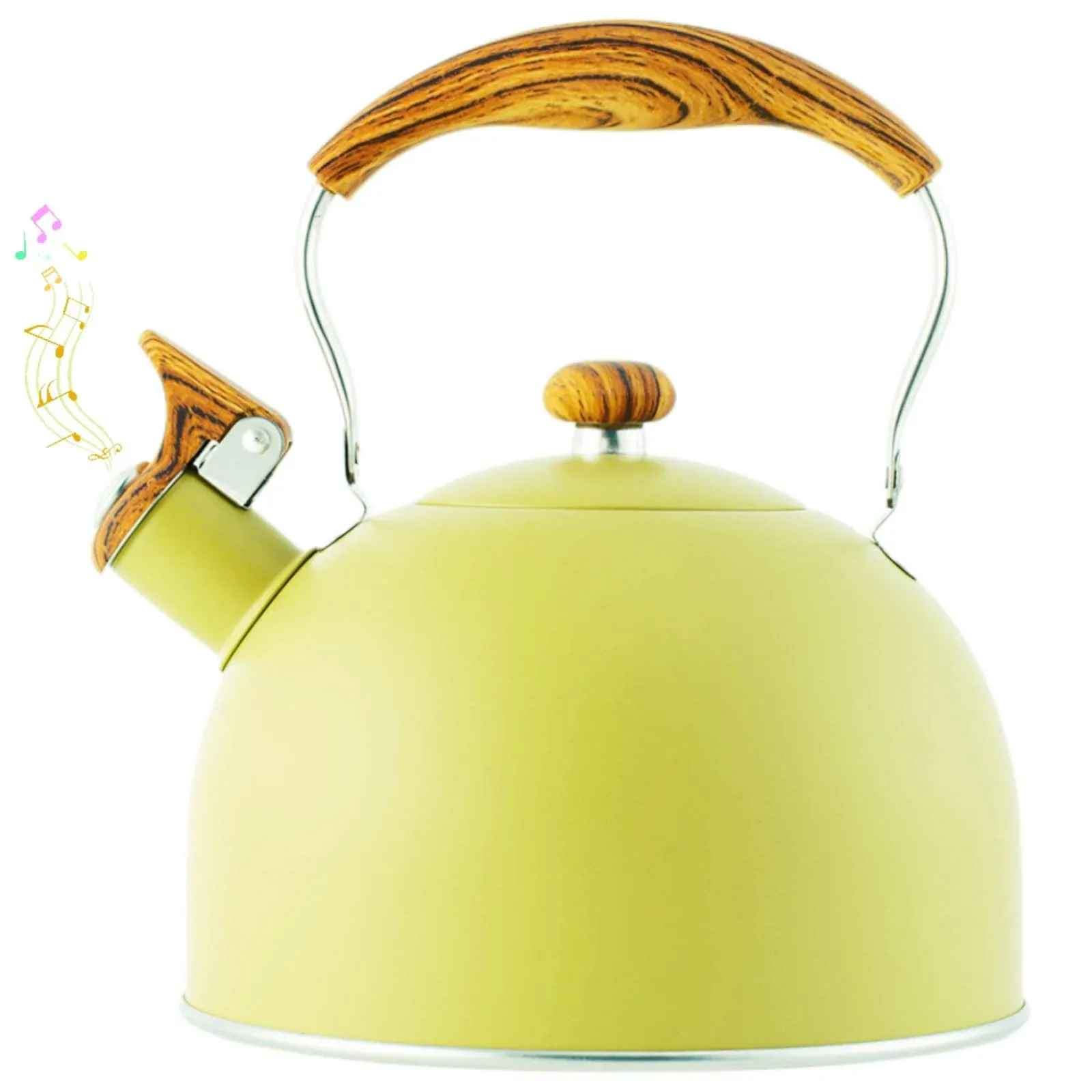 Tea Kettle 2.6 Quart/2.5 Liter Whistling Tea Kettle Tea Pots for Stove Top Fo...