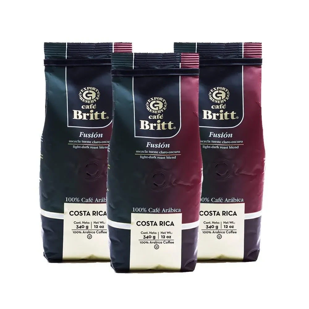 Café Britt - Costa Rican Fusion Coffee (12 oz.) (3-Pack) GROUND COFFEE