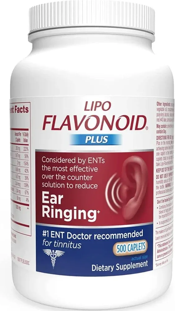 Lipo Flavonoid Plus Tinnitus Relief for Ringing Ears OTC Flavonoid Ear Health Vitamins