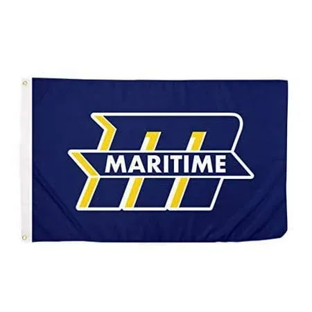 Massachusetts Maritime Academy Buccaneers NCAA 100% Polyester Indoor Outdoor 3 Feet x 5 Feet Flag