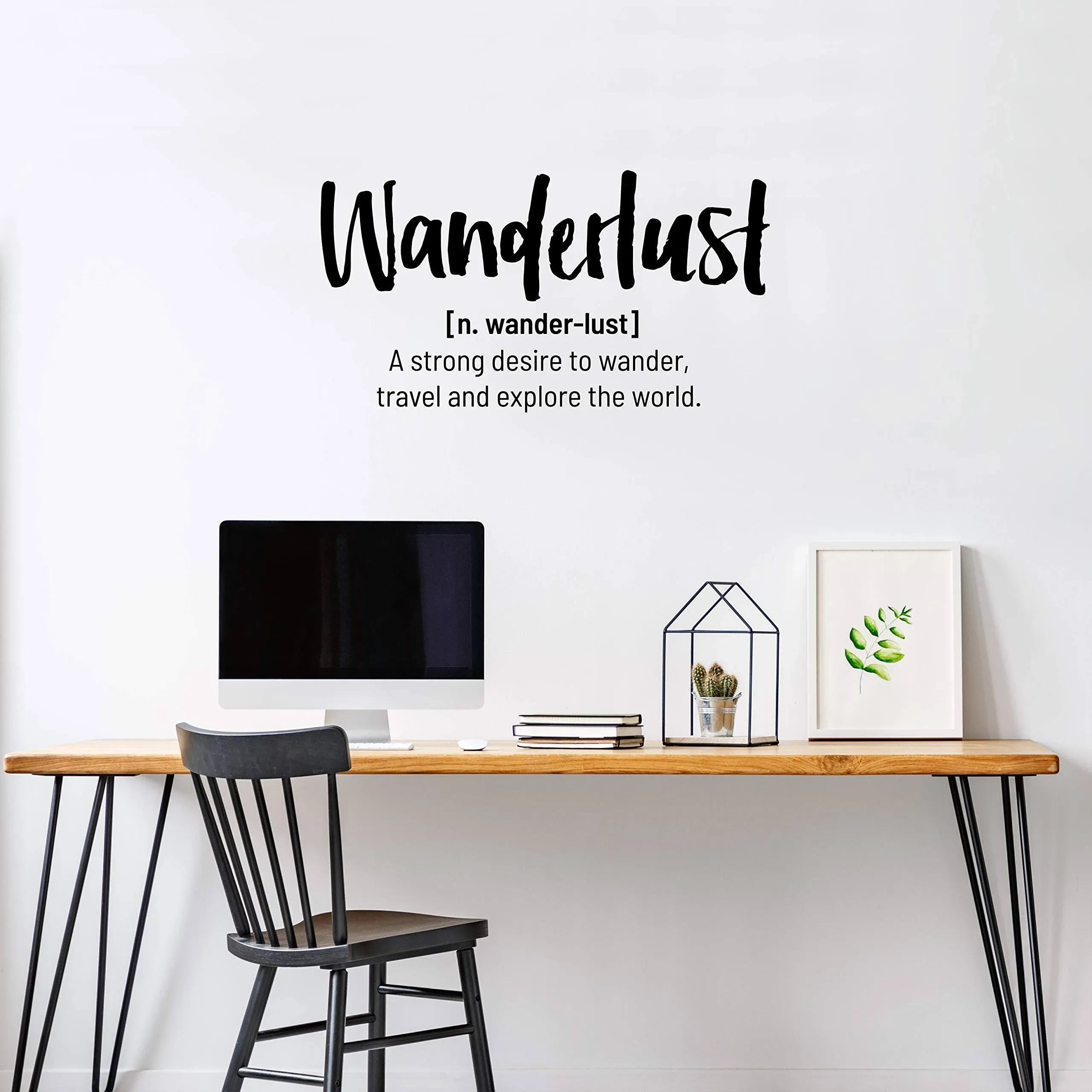 Vinyl Wall Art Decal - Wanderlust Definition - 21&#034; x 39&#034; - Trendy Decor