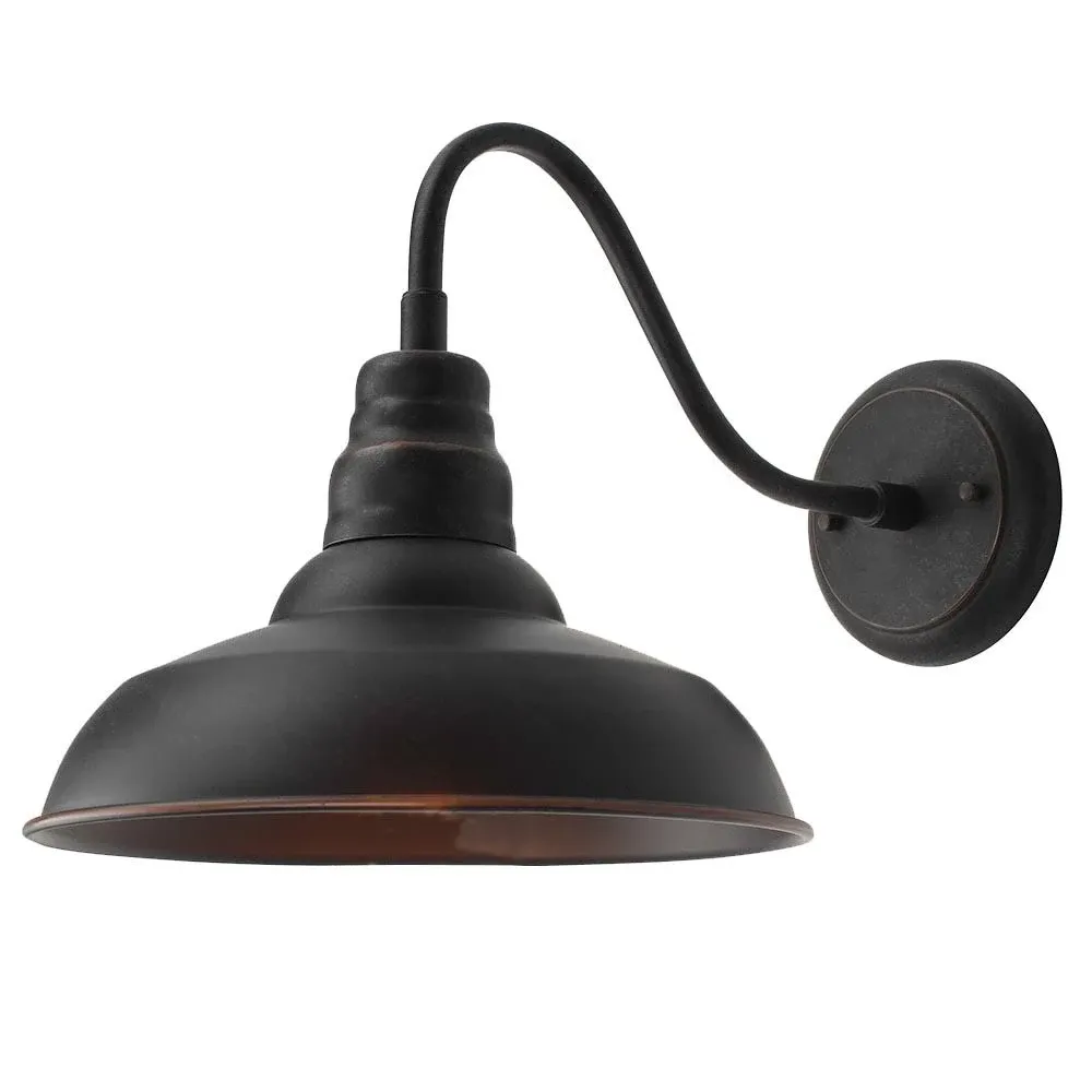 LED Outdoor Barn Lighting - Oil Rubbed Bronze - 10"H x 10"W x 15"D