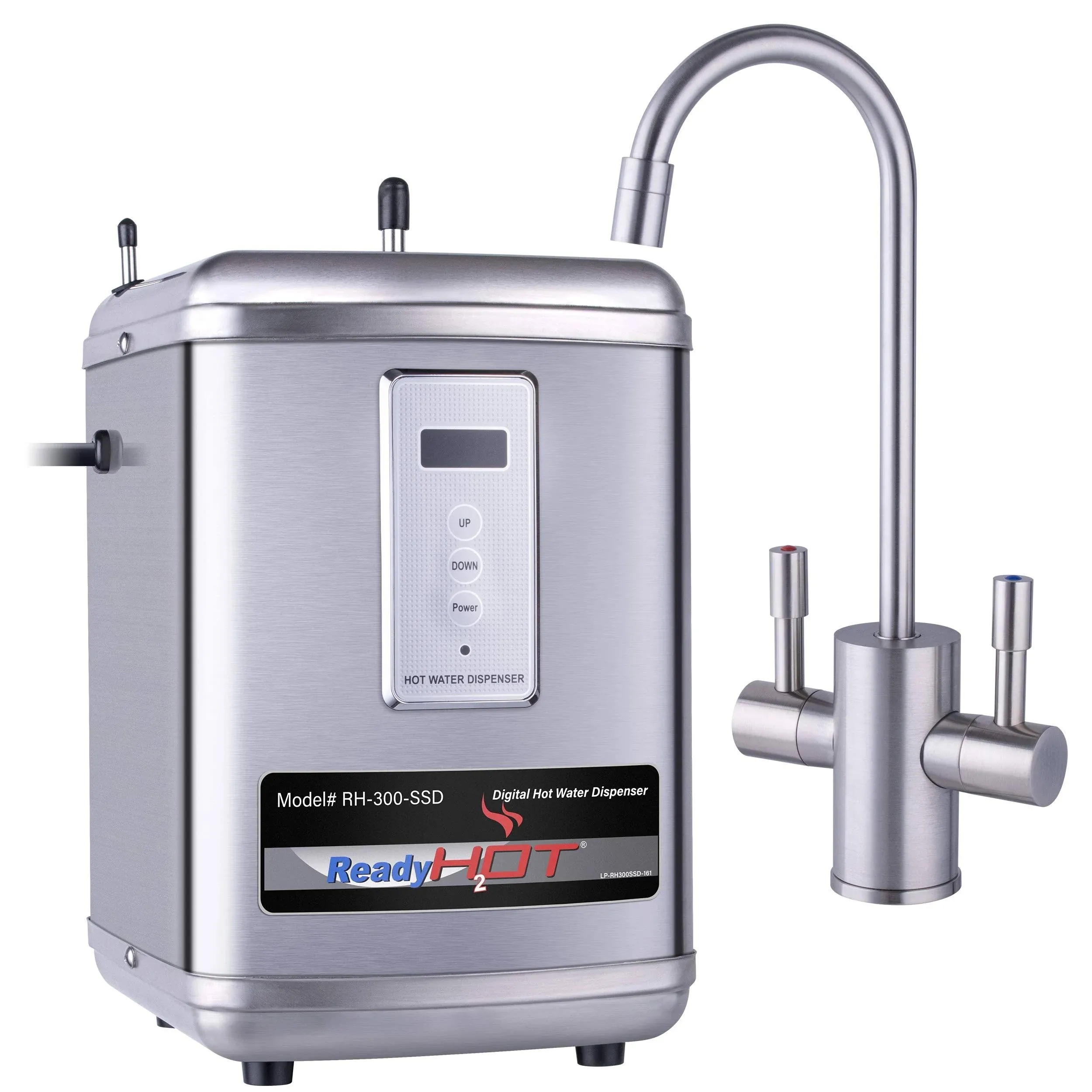 Ready Hot 41-RH-200-F570-BN Instant Hot Water Dispenser System, 2.5 Quarts, Manual Dial Single Lever Hot Water Faucet Brushed Nickel