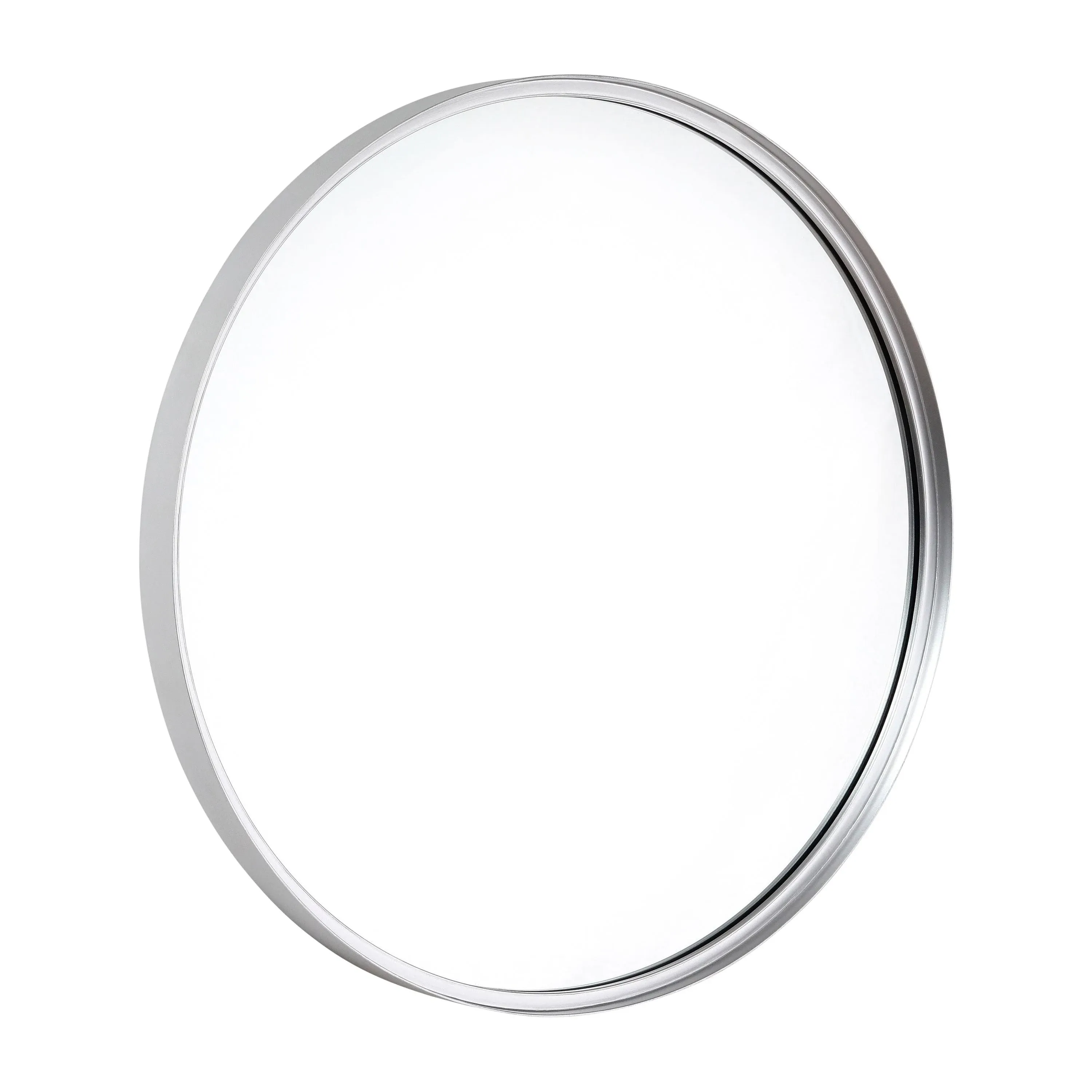 Silver 27.5" Round Wall Mirror - Contemporary - Bathroom Mirrors - by Pot Racks Plus | Houzz