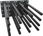 16 Pcs 8&#034; Black Solid Steel Floating Shelf Bracket Blind Shelf Supports - Hidden