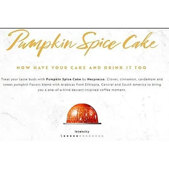 Nespresso Vertuoline Pumpkin Spice Coffee Cake Pods