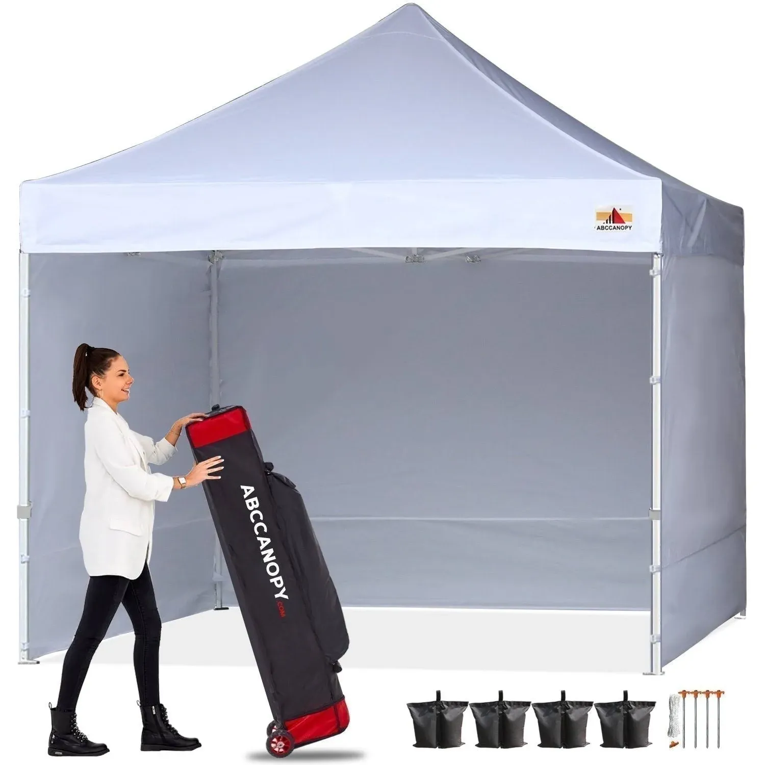 ABC-CANOPY S1 Commercial Pop Up 10x10/10x15/10x20 Canopy Tent with Sidewalls