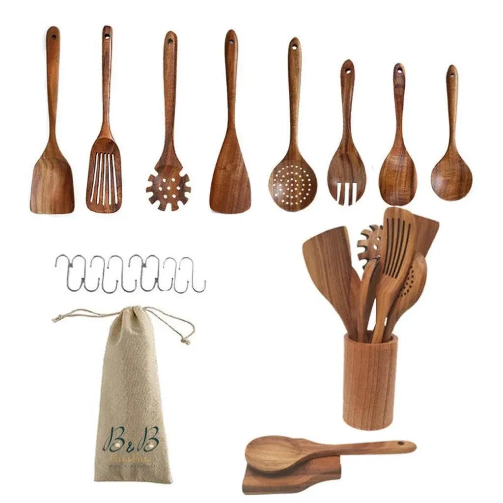 Wooden Utensils For Cooking With Utensils Holder Kitchen Utensils With Wooden Sp