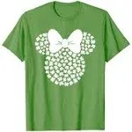 Disney Minnie Mouse Icon White Shamrocks St. Patrick&#039;s Day T-Shirt