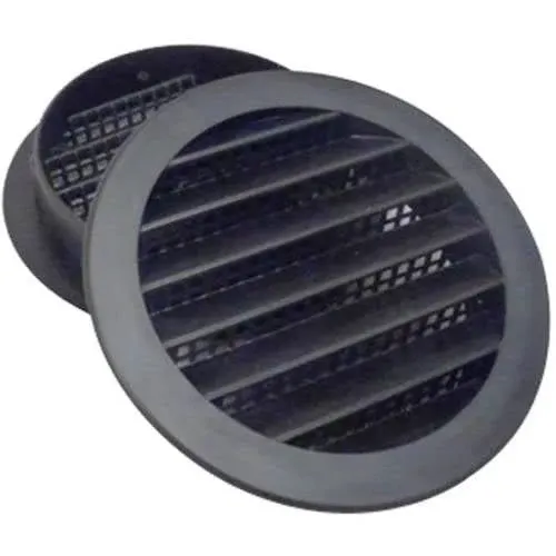 Maurice Franklin 2.5" Round Plastic Vent - Black - Package of 4