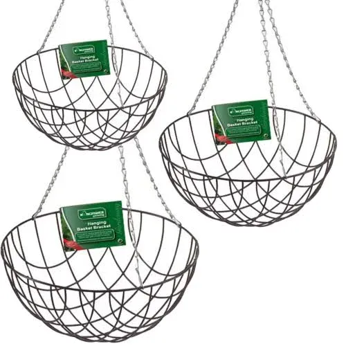 Metal Hanging Wire Basket with Hooks for Storage 4 Pack Wall Mount on Door St...