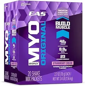 Eas Myoplex Original Protein Shake Mix Packets, Strawberry Cream, 2.7 oz Packets