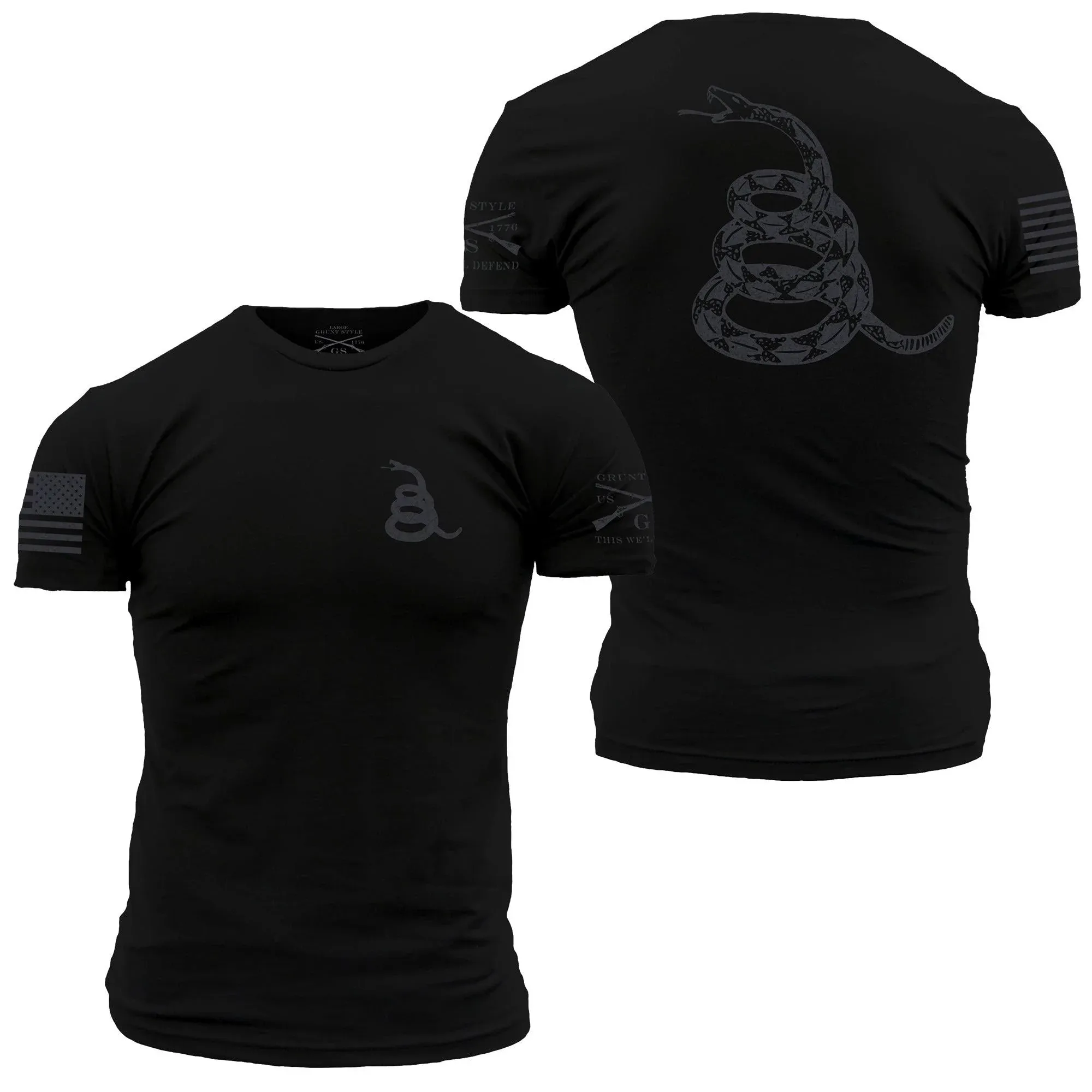 Grunt Style Gadsden Tracks Crewneck T-Shirt - Black S