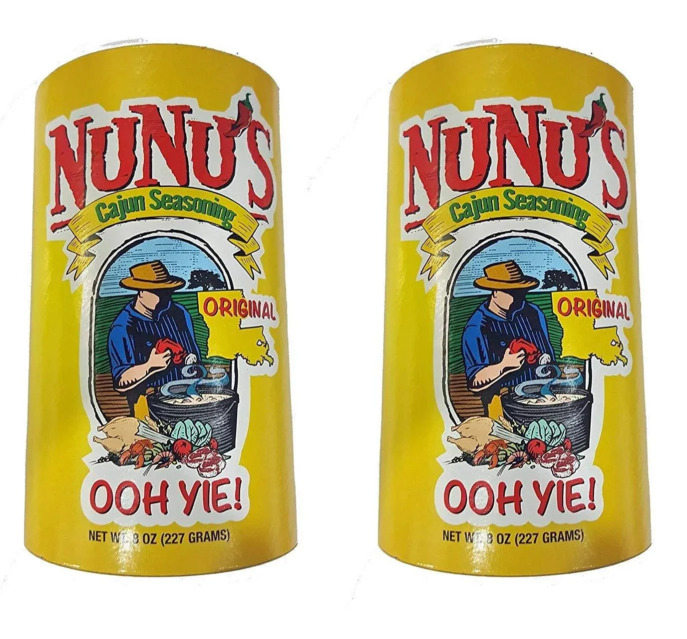 NuNu&#039;s Original All Purpose Cajun Seasoning, 8 Ounce Shaker (Pack of 2)