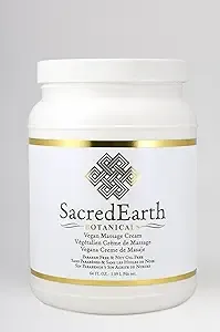 Vegan Massage Cream, Unscented, Water Dispersible, Nut Oil Free, Gluten Free and Contains Only Certified Organic Oils and Extracts. (8oz Tube (Pack of 2))