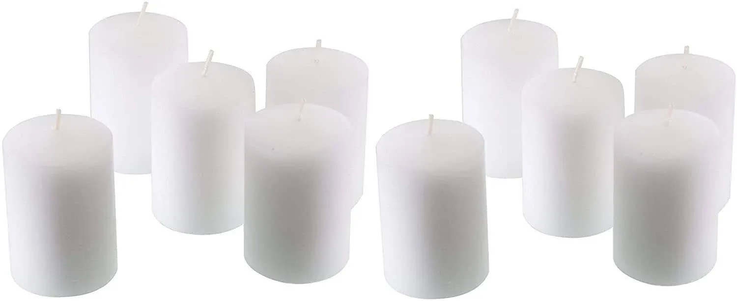 Ivory Votive Candles - Box of 72 Unscented Candles - 10 Hour Burn Time - Bulk Candles for Weddings, Parties, Spas and Decorations