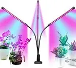 bseah Grow Light Plant Lights for Indoor Plants, Clip-On Full Spectrum Plant Grow Lights, Auto ON & Off Timer 3/9/12H, Dimmable Brightness & 3 Light Modes