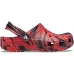 Crocs Classic Marbled Red/Black Toddler Boys' Clog Shoes, Size: 9