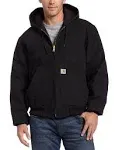 CARHARTT Hooded Jacket: Jacket, Men's, Jacket Garment, M, Black, Tall, Insulated for Cold Conditions