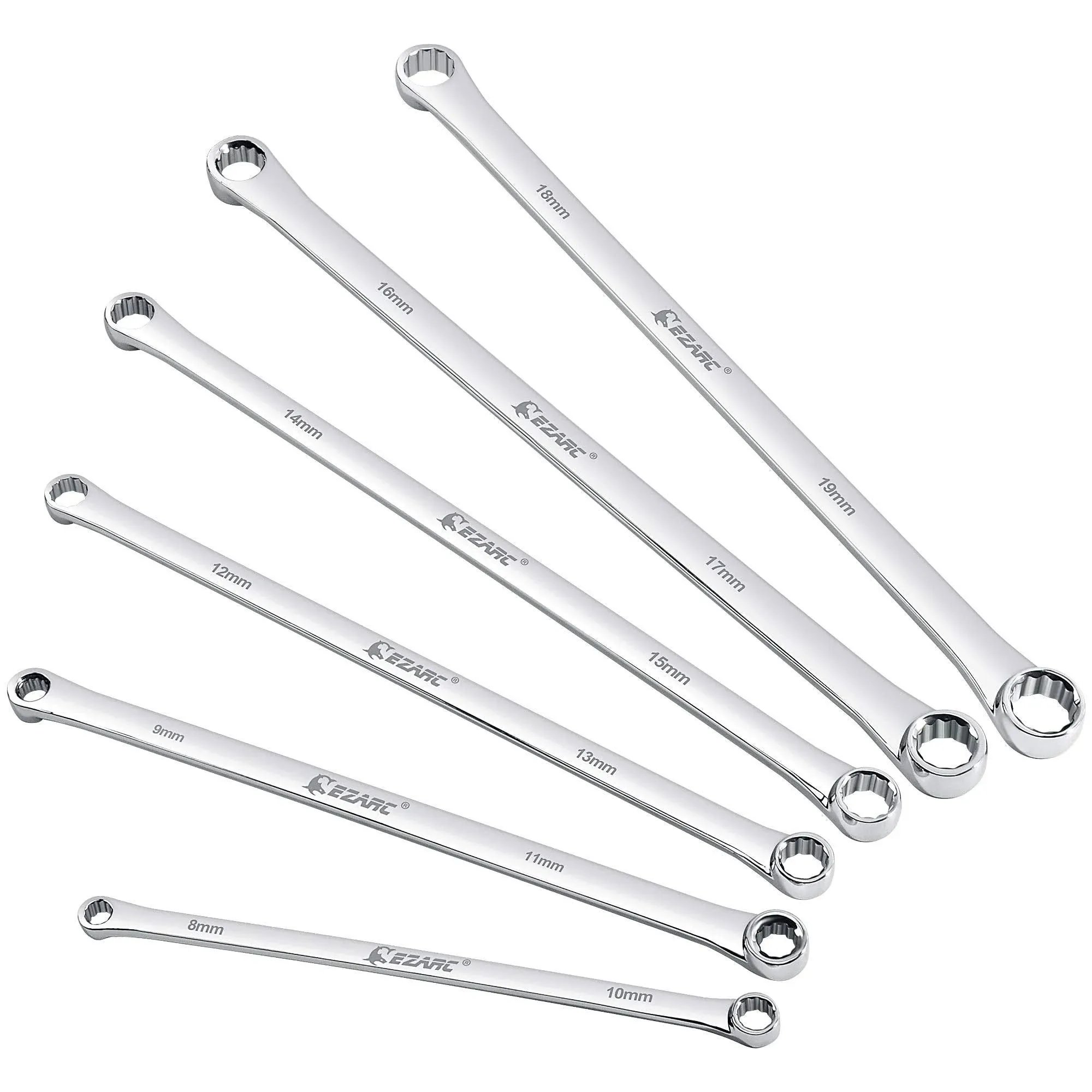 EZARC Extra Long Box End Wrench Set, Metric Combination Durable Aviation Spanner ...