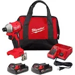 Milwaukee Tool 3650-22Ct M18 Compact Hex Impact Driver Complete Kit New