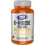 Now Sports, D-Ribose 750 mg - 120 Veg Capsules