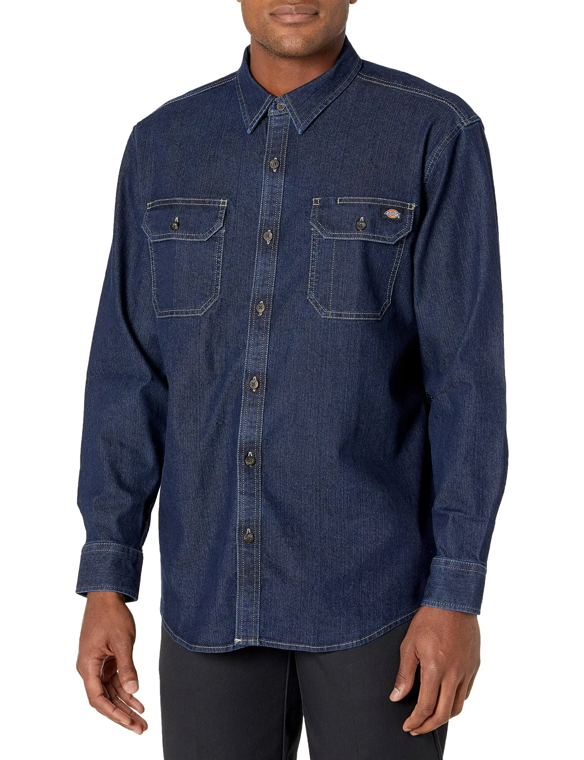 Dickies Men's Flex Denim Long Sleeve Shirt