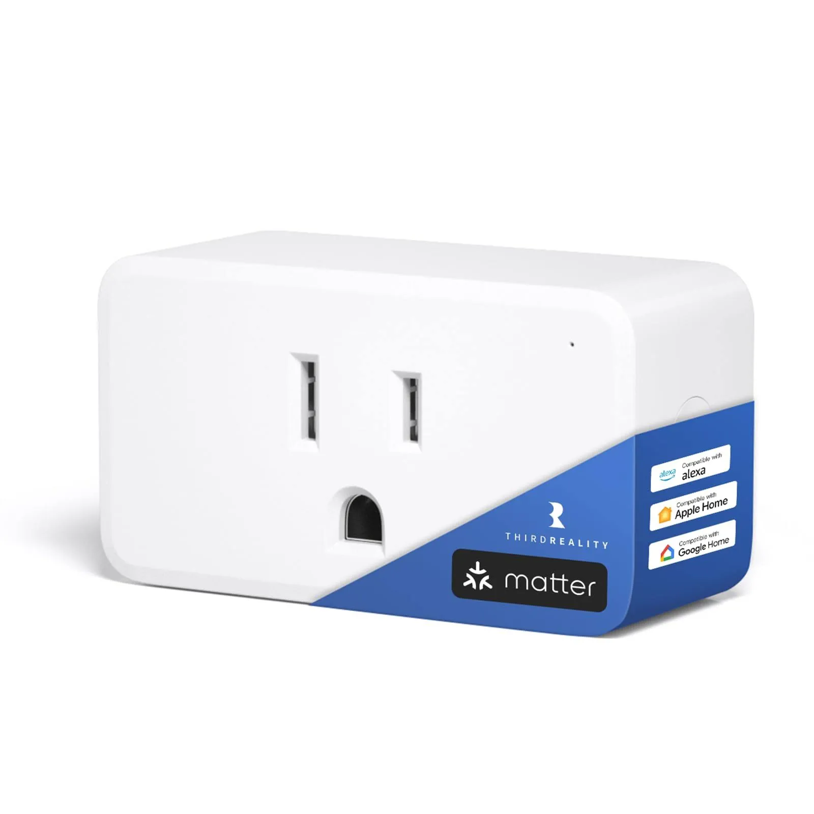 THIRDREALITY Smart Plug M1 Via Wi-Fi Matter, 15A Smart Outlet, ETL Certified, Compatible with SmartThings, Apple HomeKit, Amazon, Alexa, Google Home