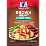 McCormick 30% Less Sodium Brown Gravy Mix - 0.87oz