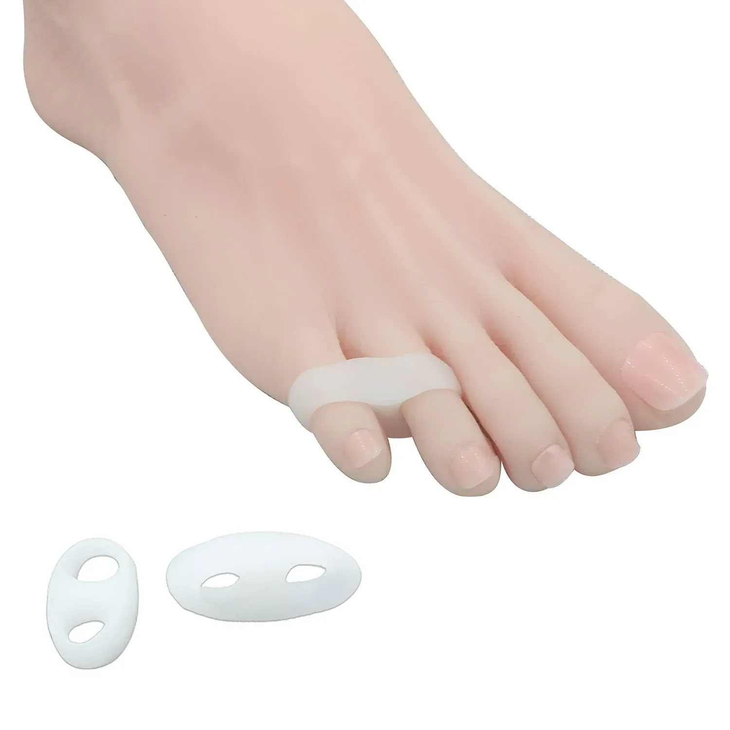 Zinyakon Two Hole Gel Small Toe Separator, 12 Pcs Little Toe Spacer for ...