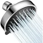 WarmSpray High Pressure Shower Head 5 Settings Fixed Showerhead 4 inch High Flow Bathroom Showerhead with Adjustable Brass Ball Joint for 22F21652