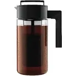 Takeya Cold Brew Coffee Maker with Black Lid Pitcher, 2 qt