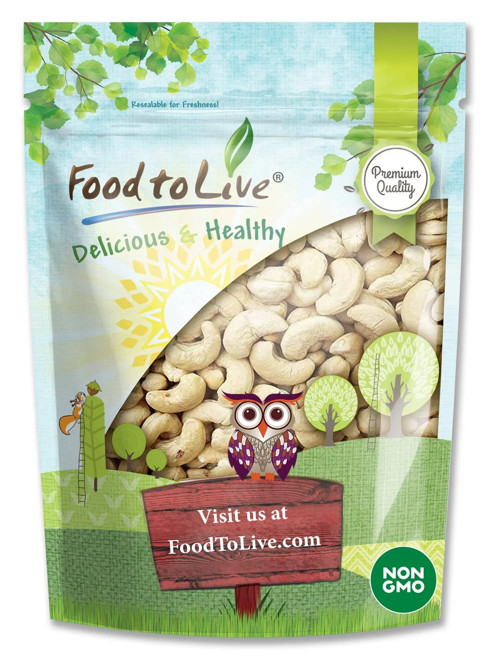 Whole Large Cashews W240, Non-GMO Verified - Kosher, Raw - by Food To Live  | eBay