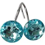 Set of 12 Rhinestone Decoration Stainless Steel Ring Shower Lake Green 