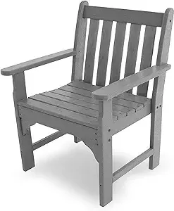 POLYWOOD GNB24WH Vineyard Garden Arm Chair, White