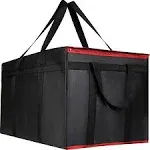 musbus Black Red Insulated Food Delivery Bag Cooler Bags Keep Food Warm Cater...