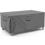 Vailge Veranda Rectangular/Oval Patio Table Cover, Heavy Duty and Waterproof Outdoor Lawn Patio Furniture Covers, Large Grey