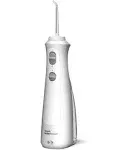 Waterpik Cordless Pearl Rechargeable Portable Water Flosser for Teeth, Gums, Braces Care and Travel with 4 Flossing Tips, ADA Accepted, Charger May Vary, WF-13 White