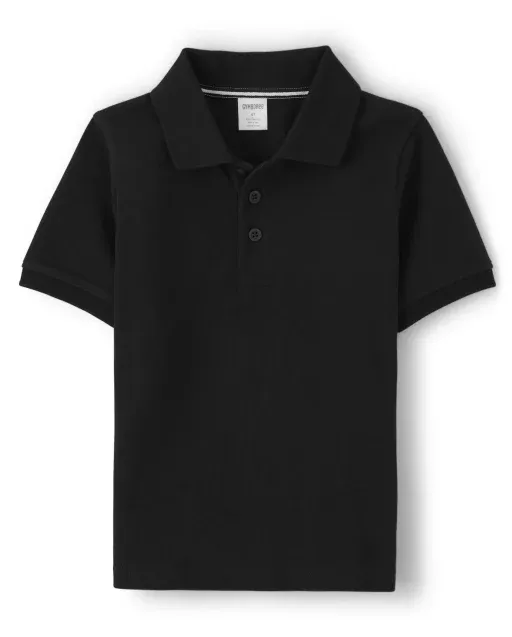 Boys Stain-Resistant Polo - Uniform - Black