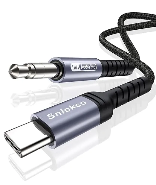 Sniokco USB C to 3.5mm Audio Aux Jack Cable (3.3ft), Type C to 3.5mm Headphone ...