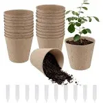 Cosweet 50 Pcs Peat Pots, Plant Seedling Saplings & Herb Seed Starters Kit ...