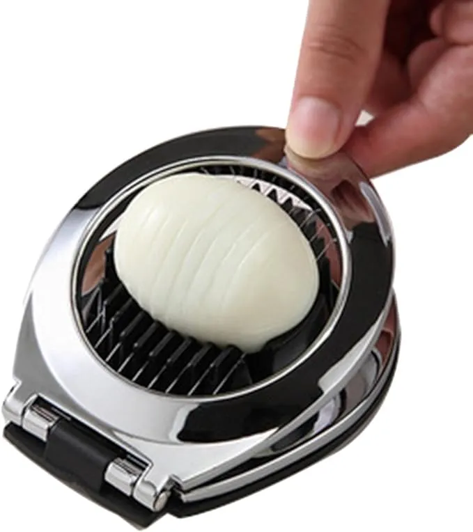 Unigift Stainless Steel Egg Slicer with 3 Slicing Styles